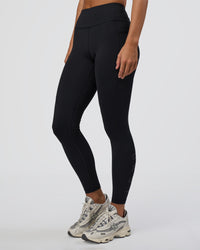 Woman wearing Rep Ultra High-Rise Full Length Legging Pockets - Black-Black | Model:Amity | Size:S | Thumbnail Index: 0