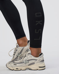 Woman wearing Rep Ultra High-Rise Full Length Legging Pockets - Black-Black | Model:Amity | Size:S | Thumbnail Index: 6