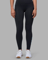 Woman wearing Rep Ultra High-Rise Full Length Legging Pockets - Black-Blue Atoll | Model:Sophie | Size:S | Thumbnail Index: 6