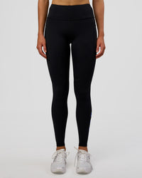 Woman wearing Rep Ultra High-Rise Full Length Legging Pockets - Black-Electric Indigo | Model:Evie | Size:S | Thumbnail Index: 7
