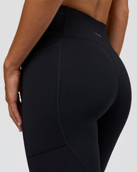 Woman wearing Rep Ultra High-Rise Full Length Legging Pockets - Black-Marshmallow | Model:Amity | Size:S | Thumbnail Index: 8