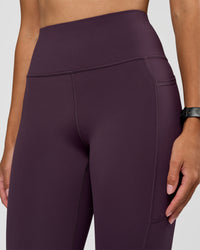 Woman wearing Rep Ultra High-Rise Full Length Legging Pockets - Midnight Plum-Marshmallow | Model:Rhiley | Size:S | Thumbnail Index: 10