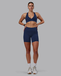 Woman wearing Rep Ultra High-Rise 6" Short Pockets No Logo - Future Navy | Model:Shae | Size:S | Thumbnail Index: 4