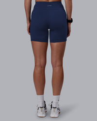 Woman wearing Rep Ultra High-Rise 6" Short Pockets No Logo - Future Navy | Model:Shae | Size:S | Thumbnail Index: 3