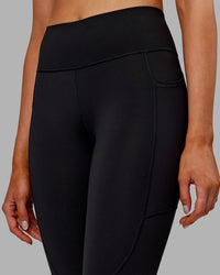 Woman wearing Rep Ultra High-Rise Full Length Legging Pockets - Black-Ultra Orange | Model:Ella | Size:S | Thumbnail Index: 6