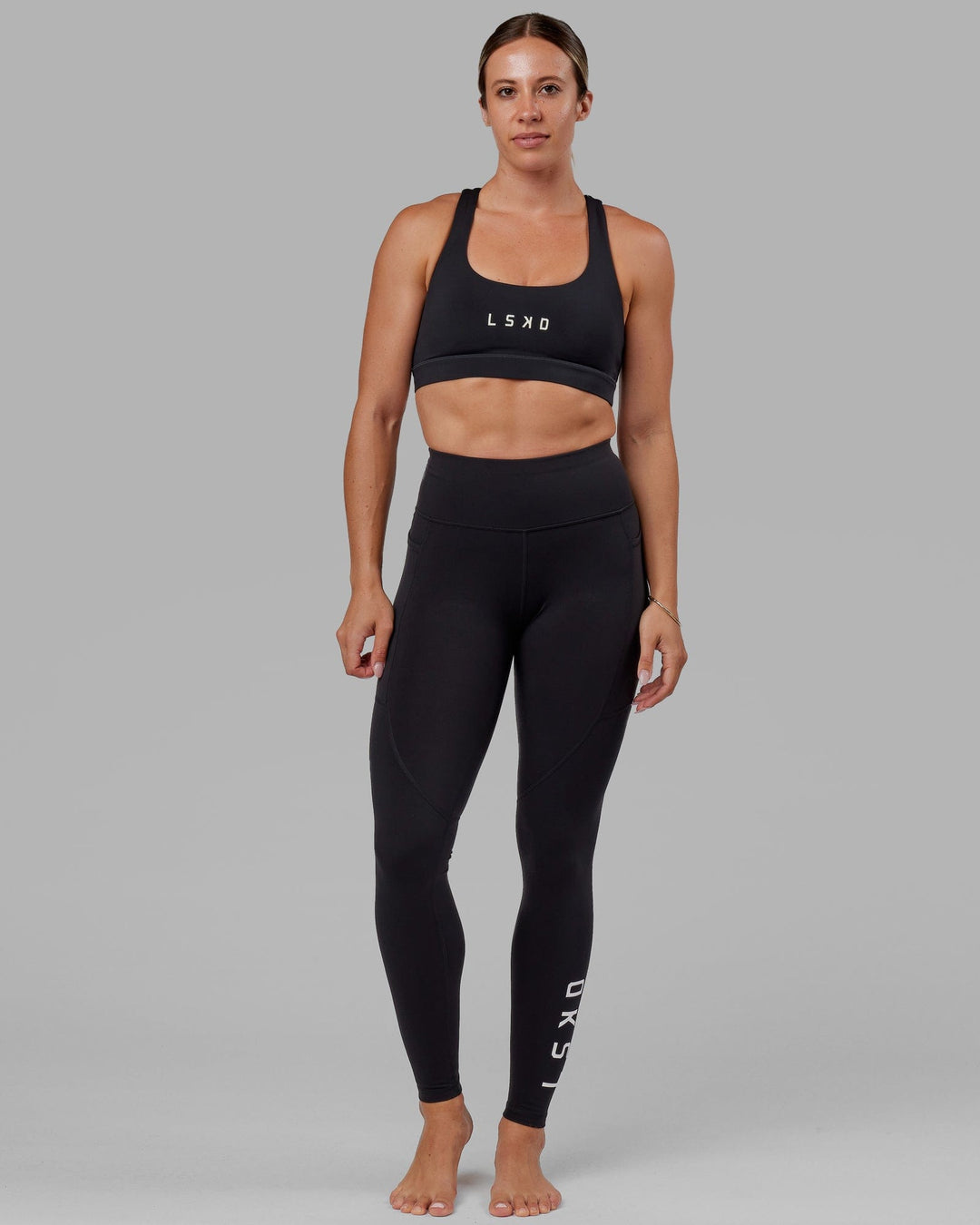 Woman wearing Rep Ultra High-Rise Tall Legging Pockets - Black-White | Model:Bree | Size:S - view 8