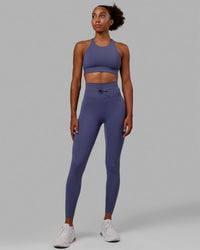 Woman wearing Resistance Ribbed Sports Bra - Future Dusk | Thumbnail Index: 5