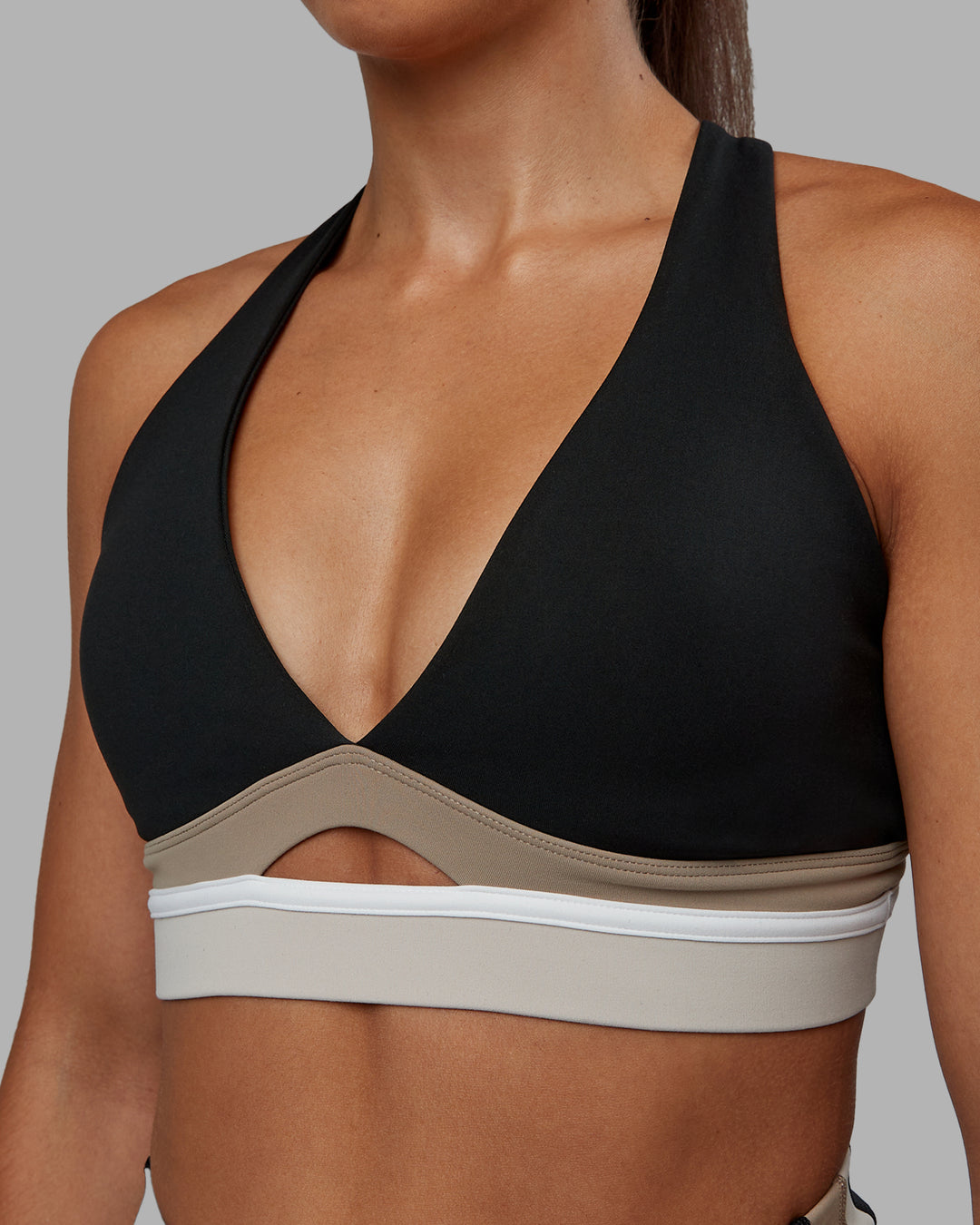 Woman wearing Revitalise Sports Bra - Black-Multi | Model:Tylah | Size:S - view 8