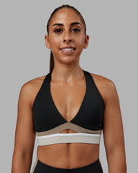 Woman wearing Revitalise Sports Bra - Black-Multi | Model:Tylah | Size:S | Thumbnail Index: 3