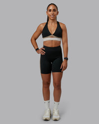 Woman wearing Revitalise Sports Bra - Black-Multi | Model:Tylah | Size:S | Thumbnail Index: 9