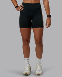 Woman wearing Revitalise Ultra High-Rise 4" Short - Black-Multi | Model:Tylah | Size:S | Thumbnail Index: 7