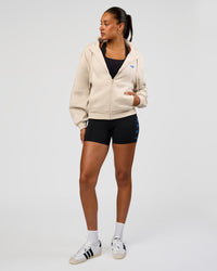 Woman wearing Run Fast Lift Heavy Hoodie - Clay-Palace Blue | Model:Rosie | Size:S | Thumbnail Index: 4
