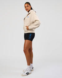Woman wearing Run Fast Lift Heavy Hoodie - Clay-Palace Blue | Model:Rosie | Size:S | Thumbnail Index: 2