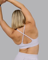 Woman wearing Rush Sports Bra - Lilac Smoke | Model:Halle | Size:S | Thumbnail Index: 1