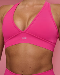 Woman wearing Stamina Rise Sports Bra - Ultra Pink | Model:Hannah | Size:S | Thumbnail Index: 5