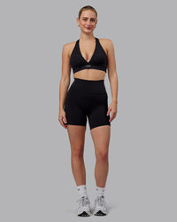Woman wearing Stamina Sports Bra (D/DD/E) - Black | Thumbnail Index: 7