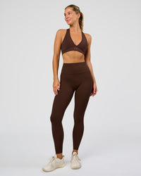 Woman wearing Stamina Sports Bra - Hot Chocolate | Model:Amity | Size:S | Thumbnail Index: 2