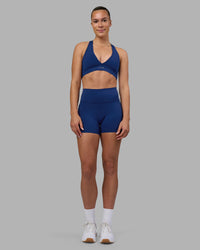 Woman wearing Stamina Sports Bra - Midnight Blue | Model:Charlize | Size:S | Thumbnail Index: 4