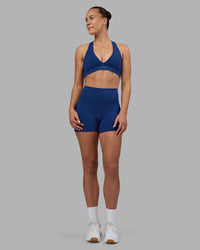 Woman wearing Stamina Sports Bra - Midnight Blue | Model:Charlize | Size:S | Thumbnail Index: 5