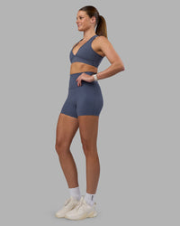 Woman wearing Stamina Sports Bra - Night Shadow | Model:Phoebe | Size:S | Thumbnail Index: 2