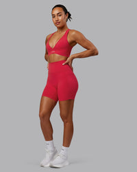 Woman wearing Stamina Sports Bra in Scarlet | Size:S | Thumbnail Index: 2