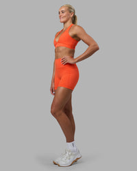 Woman wearing Stamina Sports Bra - Ultra Orange | Model:Katie | Size:S | Thumbnail Index: 2