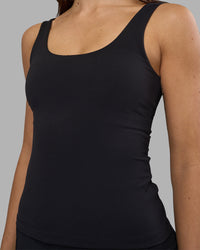 Woman wearing Staple Active Shelf Bra Tank - Black | Model:Phoebe | Size:S | Thumbnail Index: 5