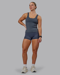 Woman wearing Staple Active Shelf Bra Tank - Turbulence | Thumbnail Index: 0