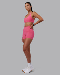 Woman wearing Stellar Sports Bra - Hot Pink | Model:Rhiley | Size:S | Thumbnail Index: 4