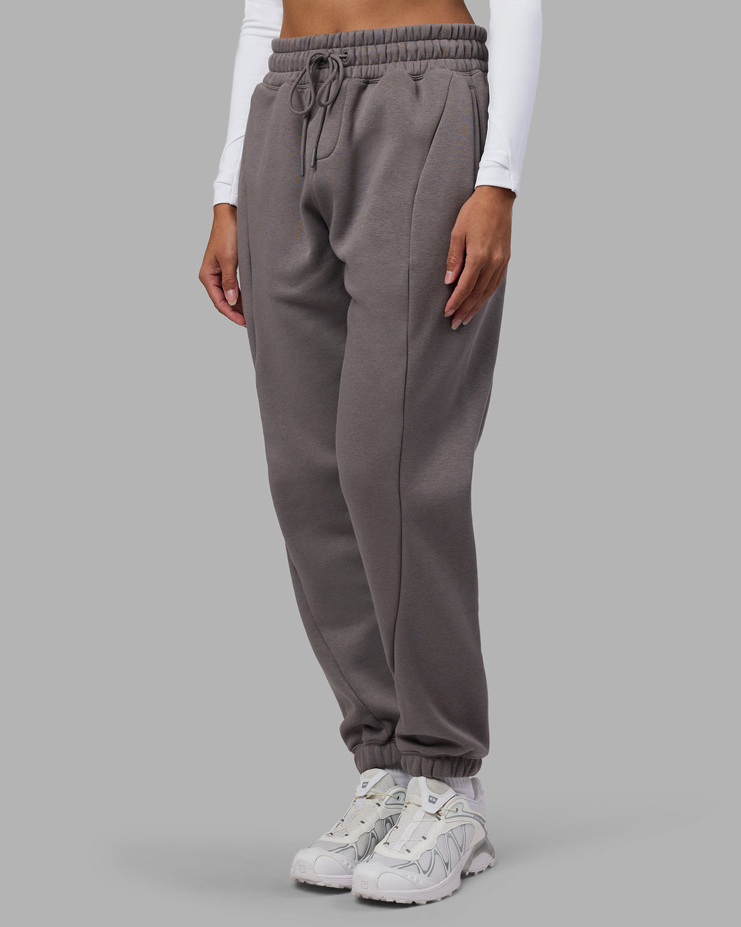  Woman wearing Stream Panel Track Pants - Storm Front | Model:Rhiley | Size:S - view 13