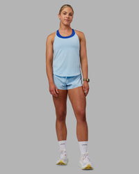 Woman wearing Swift Active Tank - Glacial Blue | Thumbnail Index: 6