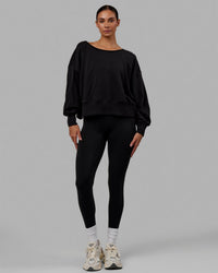 Woman wearing Tempo Sweater - Black | Thumbnail Index: 3