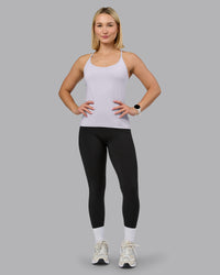 Woman wearing Transition CloudFLX Shelf Bra Tank - Soft Grey | Model:Halle | Size:S | Thumbnail Index: 0