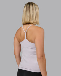 Woman wearing Transition CloudFLX Shelf Bra Tank - Soft Grey | Model:Halle | Size:S | Thumbnail Index: 2