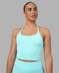Woman wearing Twist Tank With Shelf Bra - Island Paradise | Model:Sophie | Size:S | Thumbnail Index: 1