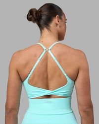 Woman wearing Twist Tank With Shelf Bra - Island Paradise | Model:Sophie | Size:S | Thumbnail Index: 6