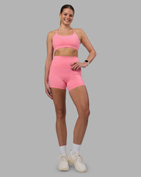 Woman wearing Twist Sports Bra - Candy Pink | Model:Phoebe | Size:S | Thumbnail Index: 8