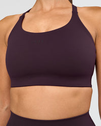 Woman wearing Twist Sports Bra D/DD/E - Midnight Plum | Model:Rhiley | Size:S | Thumbnail Index: 6