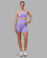 Woman wearing Twist Sports Bra D/DD/E - Violet Ray | Model:Lillie | Size:S | Thumbnail Index: 6