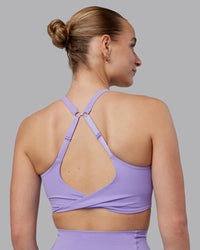 Woman wearing Twist Sports Bra D/DD/E - Violet Ray | Model:Lillie | Size:S | Thumbnail Index: 7