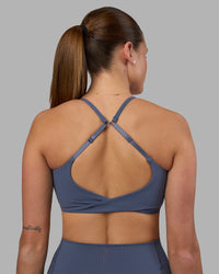 Woman wearing Twist Sports Bra - Night Shadow | Model:Phoebe | Size:S | Thumbnail Index: 3