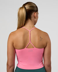 Woman wearing Twister Shelf Bra Tank - Candy Pink | Model:Myrte | Size:S | Thumbnail Index: 1