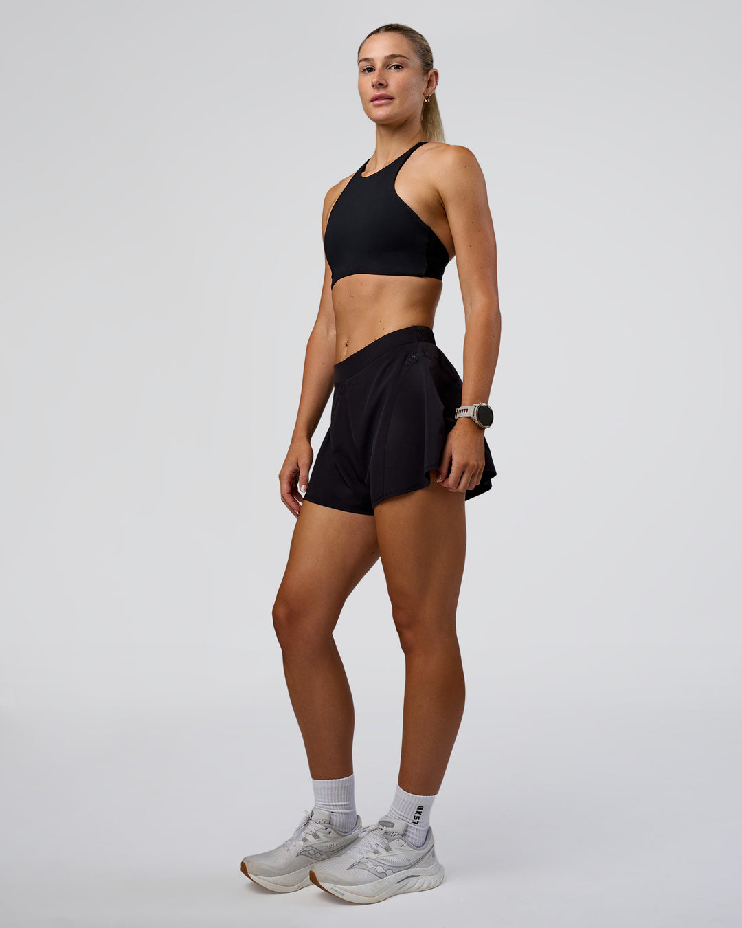 Woman wearing Unstoppable Lined Short - Black | Model:Emelia | Size:S - view 6