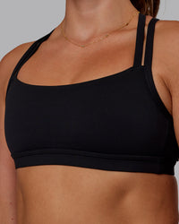 Woman wearing Velocity Sports Bra - Black | Model:Phoebe | Size:S | Thumbnail Index: 3