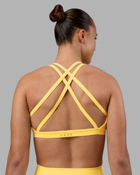 Woman wearing Velocity Sports Bra - Lemon | Model:Charlize | Size:S | Thumbnail Index: 6