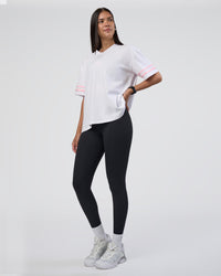 Woman wearing Victory FLXCotton Oversized Tee - White-Marshmallow | Model:Rhiley | Size:S | Thumbnail Index: 6