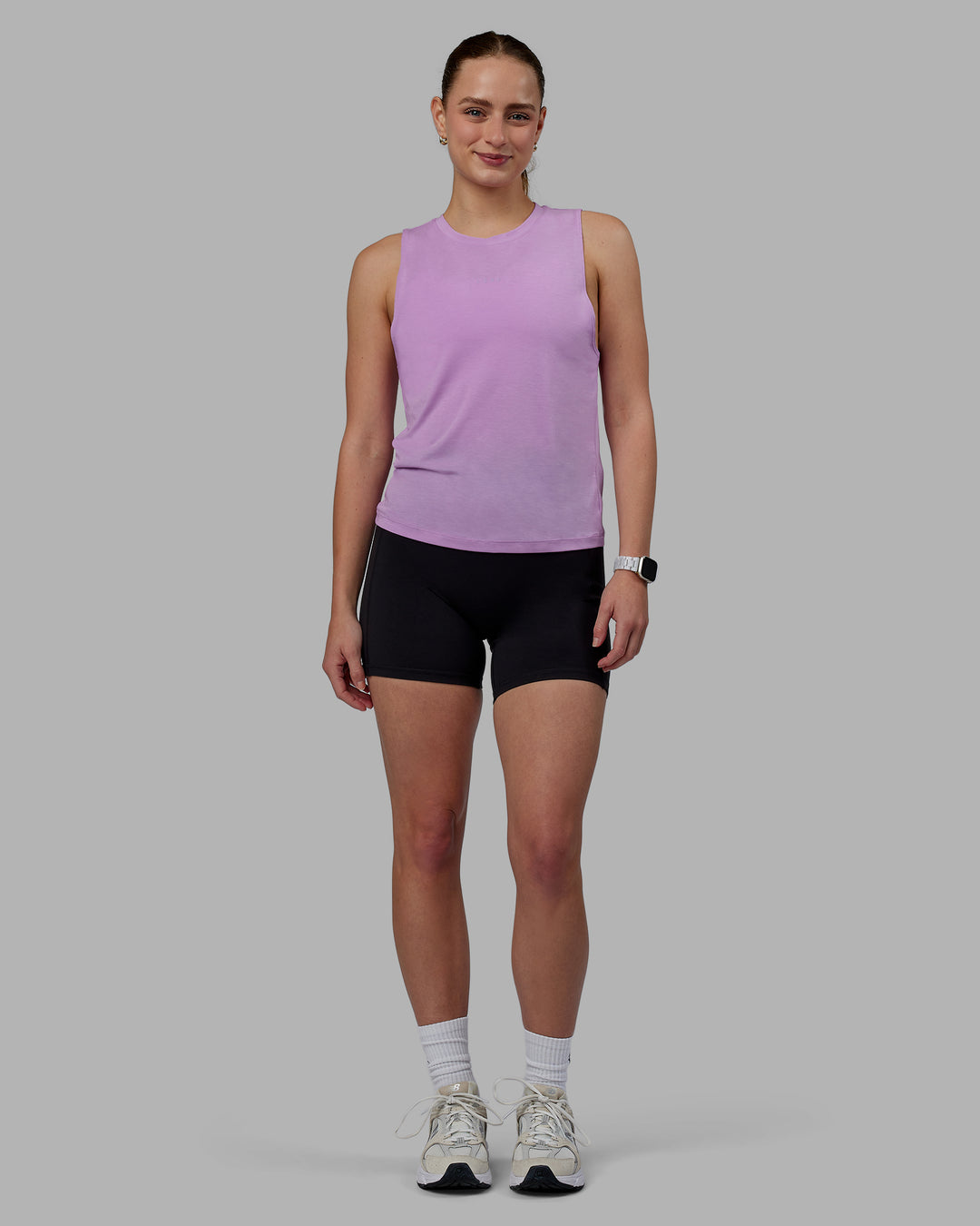Woman wearing Vital Training Tank - Light Violet - view 5