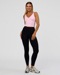 Woman wearing Vitality Active Tank - Marshmallow | Model:Amity | Size:S | Thumbnail Index: 4