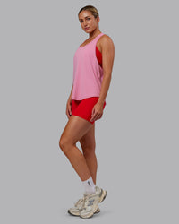 Woman wearing AeroFLX+ Drop Armhole Seamless Tank - Candy Pink | Model:Paris | Size:S | Thumbnail Index: 5
