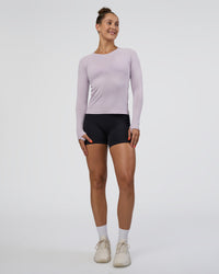 Woman wearing AeroFLX+ Seamless Long Sleeve Tee - Fair Orchid/Fair Orchid | Model:Abbey | Size:S | Thumbnail Index: 6